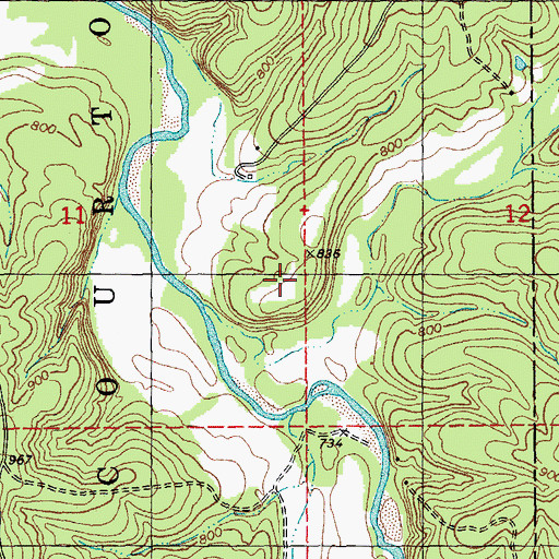 Topographic Map of Matthews Lead Mine, MO