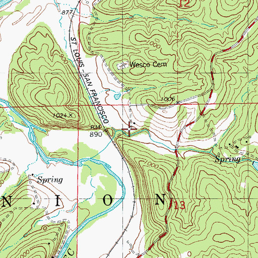 Topographic Map of Rock Spring Hollow, MO