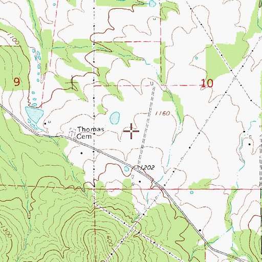 Topographic Map of Phil Schneider Granite Quarries, MO