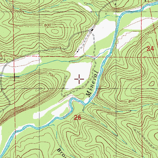 Topographic Map of Wet Lead Diggings, MO