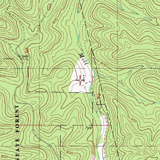 Topographic Map of Somers Lead Diggings, MO