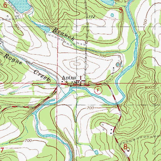 Topographic Map of Cresswells Lead Furnace, MO