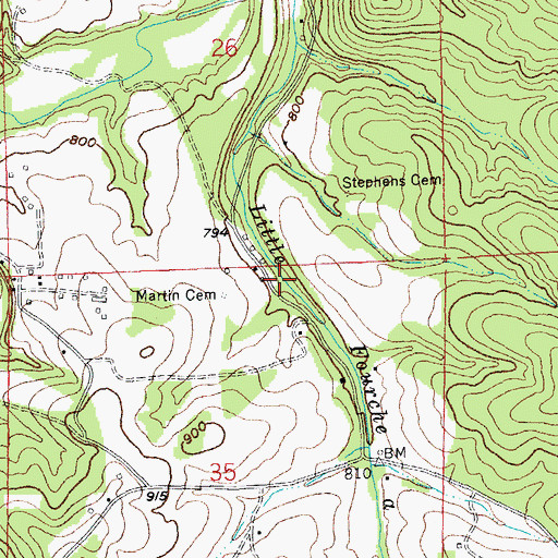 Topographic Map of Flint Hill School (historical), MO
