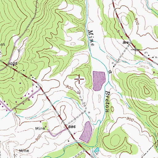 Topographic Map of Austin Survey, MO