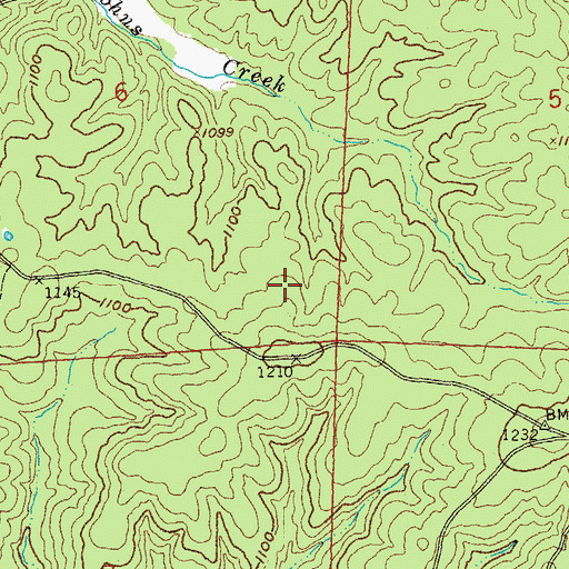 Topographic Map of Parole Lead Diggings, MO