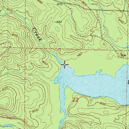 Topographic Map of Stillhouse Creek, AR