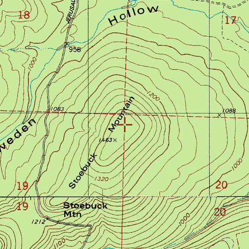 Topographic Map of Stoebuck Mountain, AR