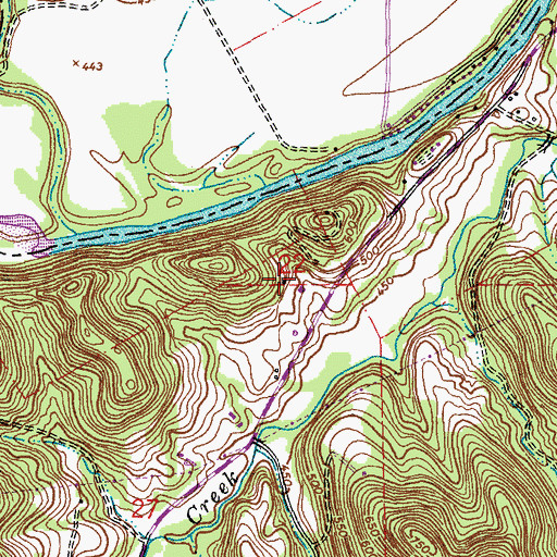 Topographic Map of Labargue School (historical), MO