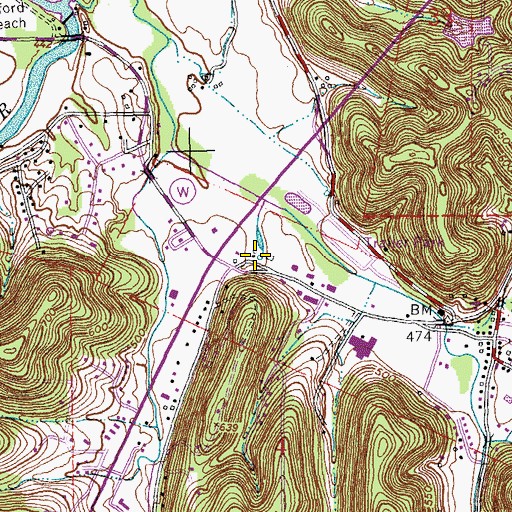 Topographic Map of Big Spring, MO