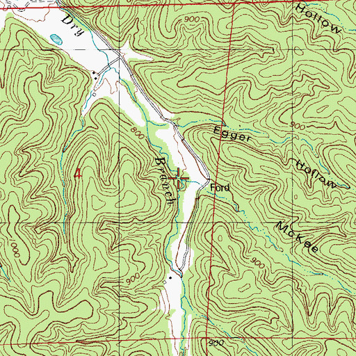 Topographic Map of McKee Hollow, MO