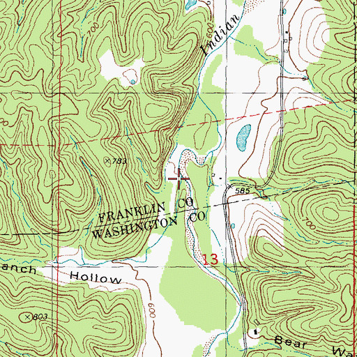 Topographic Map of Sheep Ranch Hollow, MO