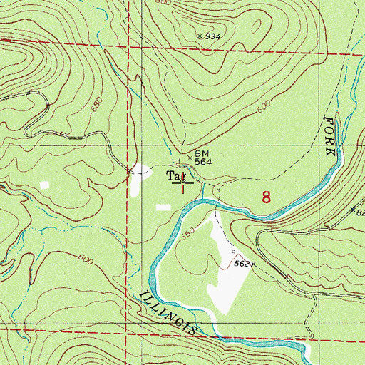 Topographic Map of Tag, AR