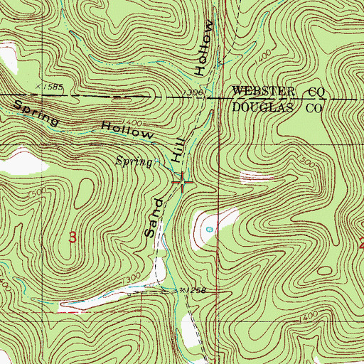 Topographic Map of Big Spring Hollow, MO