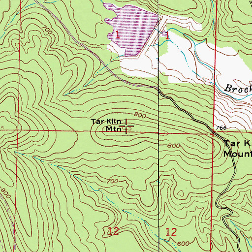 Topographic Map of Tar Kiln Mountain, AR