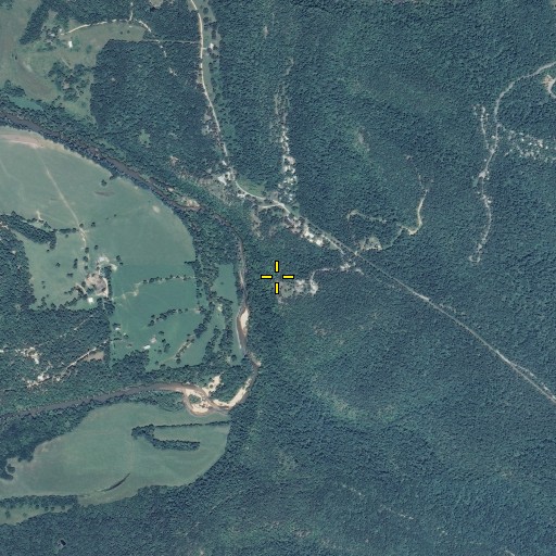 Aerial/Satellite Image of Mary Sharp Bluff, MO