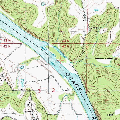 Topographic Map of Bloody Island, MO
