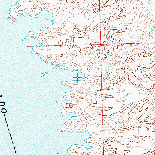 Topographic Map of Lost Cabin Wash, AZ