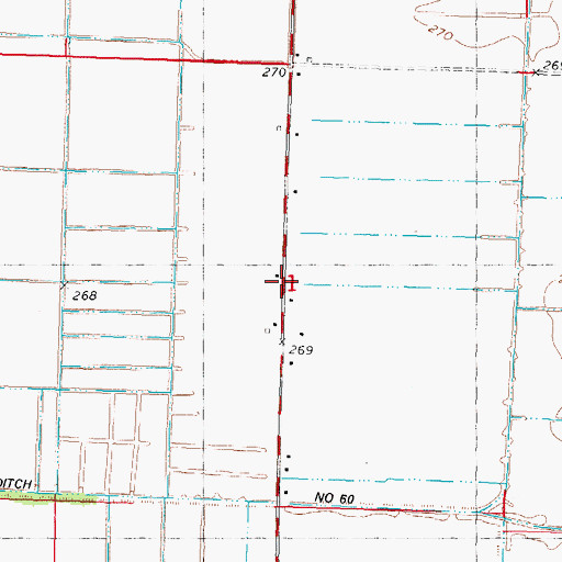 Topographic Map of New Garver, MO