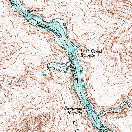 Topographic Map of Lost Creek, AZ