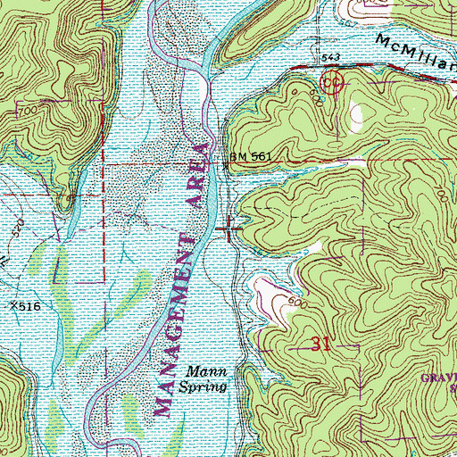 Topographic Map of Riverside (historical), MO