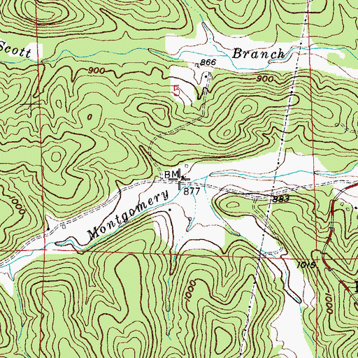 Topographic Map of Floyd, MO