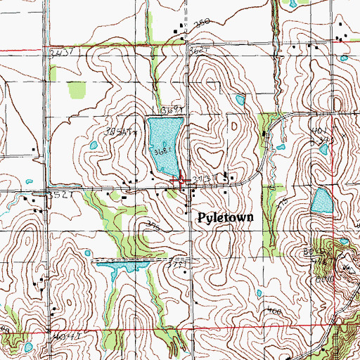 Topographic Map of Pyletown, MO