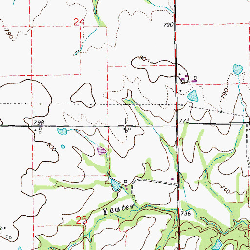 Topographic Map of Prairieview (historical), MO