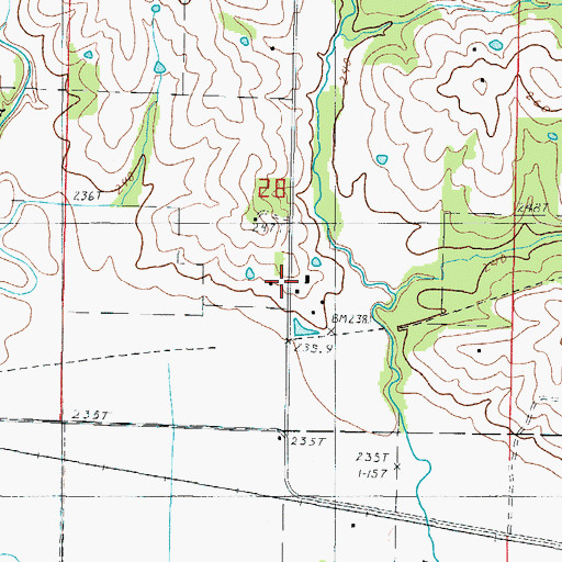 Topographic Map of Cypress, MO