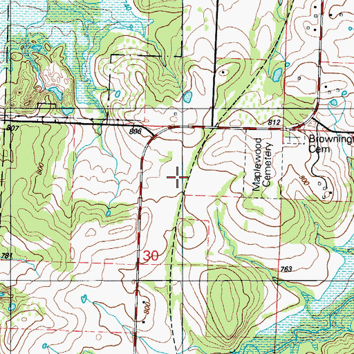Topographic Map of Dunlap (historical), MO