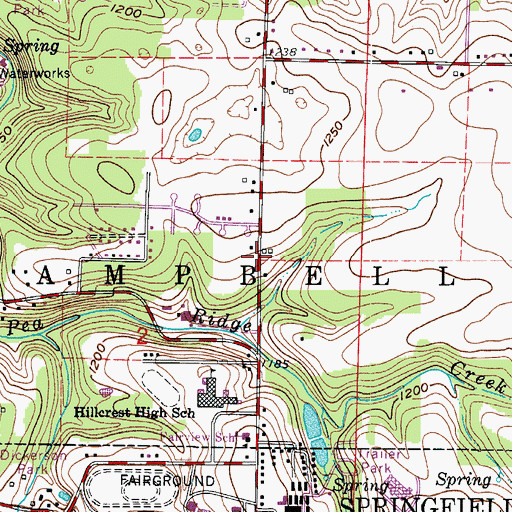 Topographic Map of Mascot, MO