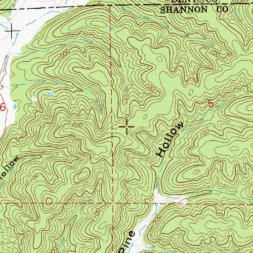 Topographic Map of Sinkin (historical), MO