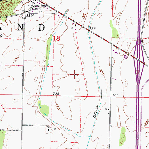 Topographic Map of Benton Station (historical), MO
