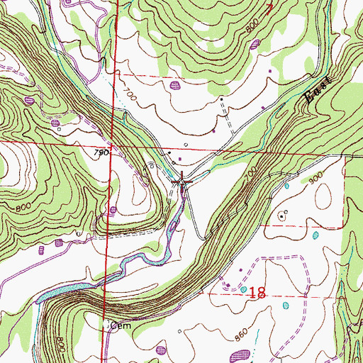 Topographic Map of West Cedar Creek, AR