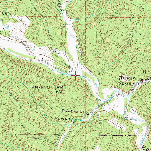 Topographic Map of West Dry Creek, AR