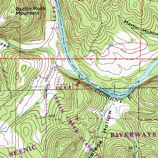 Topographic Map of Roberts Field Campsite, MO