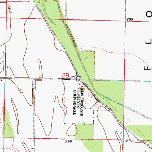 Topographic Map of Grey School, MO
