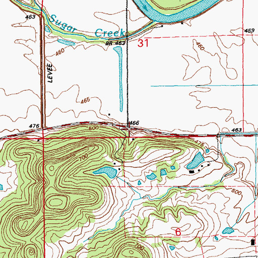 Topographic Map of Wooten School (historical), MO