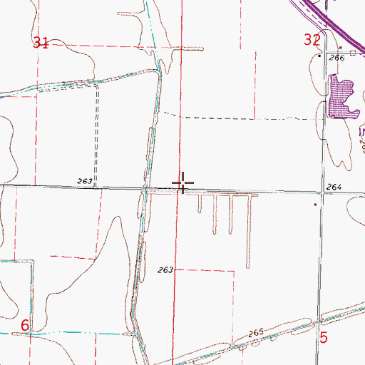 Topographic Map of Chute School (historical), MO