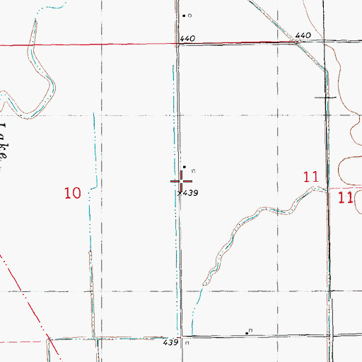 Topographic Map of Sand Ridge School (historical), MO