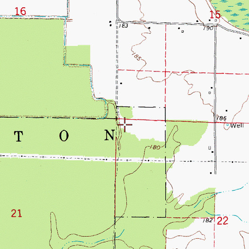 Topographic Map of Township of Barton, AR