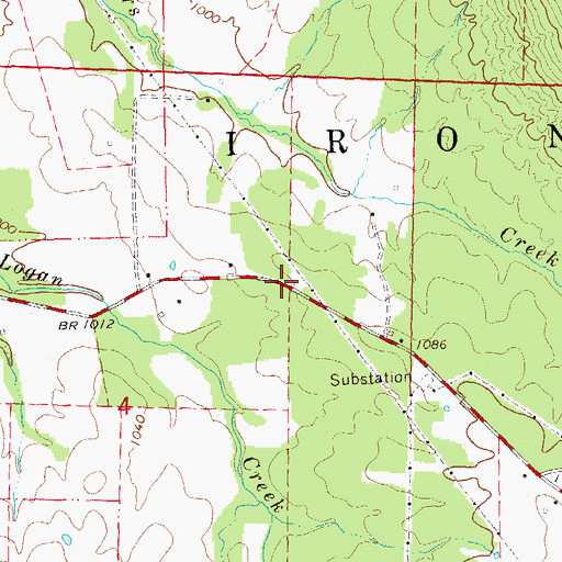 Topographic Map of Thorn Grove School (historical), MO