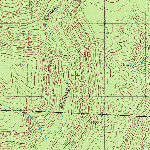 Topographic Map of Hurricane Creek Wilderness, AR