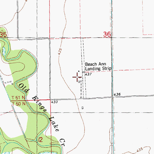 Topographic Map of Sloan's Airport, MO