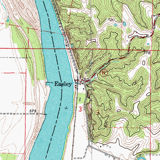 Topographic Map of Smackout (historical), MO