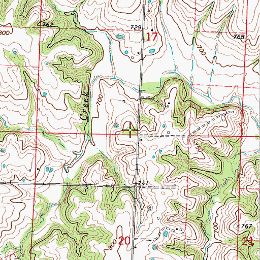 Topographic Map of Linn Grove School (historical), MO