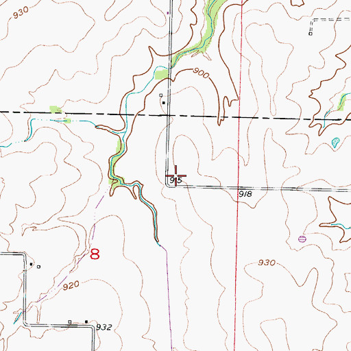 Topographic Map of Lone Elm School (historical), MO