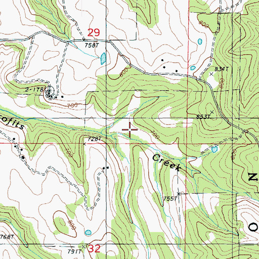 Topographic Map of Kern School (historical), MO