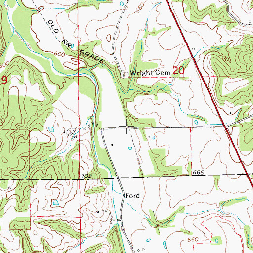Topographic Map of Peno (historical), MO