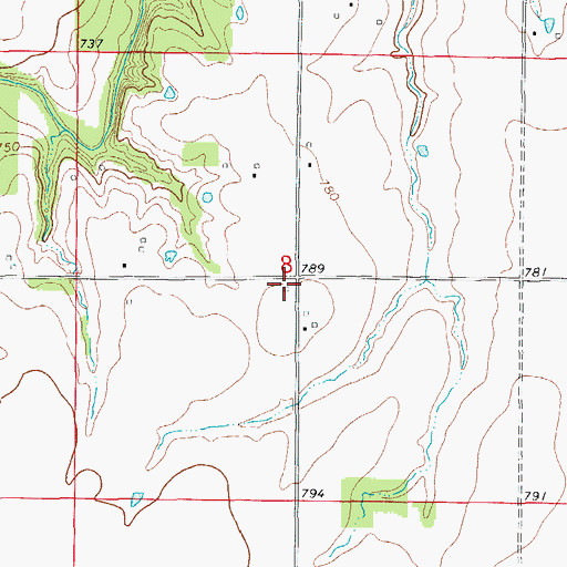 Topographic Map of Bryan School (historical), MO