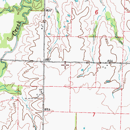 Topographic Map of Harrison School (historical), MO